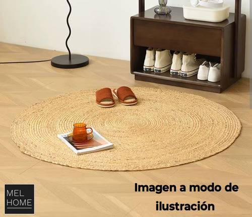 Alfombra 100% Yute Natural Decoración Hogar 1.20mtr Circular