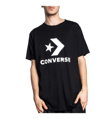 Converse Remera M/cortas Lifestyle Hombre Nova Negro-bco Ras