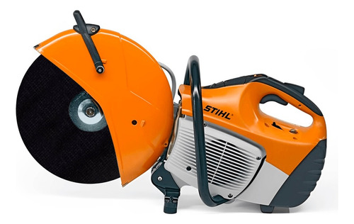 Cortador De Pedra A Gasolina Ts 420 Stihl Cor Branco Com Laranja