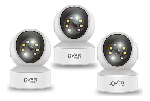 Kit X3 Camaras De Seguridad Overtech Ov-49ip Wifi 3mp Detección De Movimiento Visión Nocturna