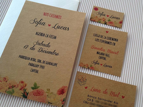 Invitaciones Tarjetas Casamiento - 15 Años X10