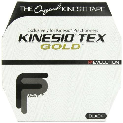 Kinesio Tex De Agua Del Oro Cinta Resistente Negro 2 Pulgada