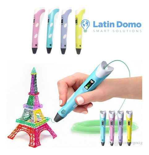 Lápiz Lapicera De Impresión 3d Con Lcd Filamentos Base