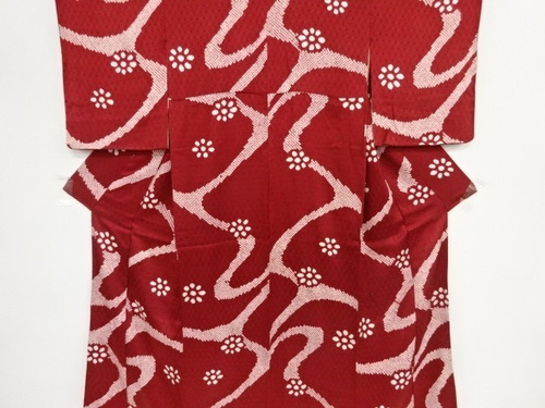 Kimono Rojo De Seda Komon Importado De Japón (Usado)