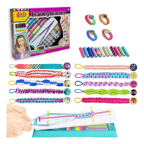 Set Para Crear Pulseras O Braceletes En Caja De Hilo Niñas ©