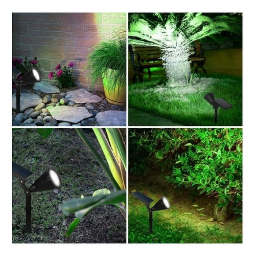 Estaca Solar Reflector. Césped/ Pared. 4 Led .