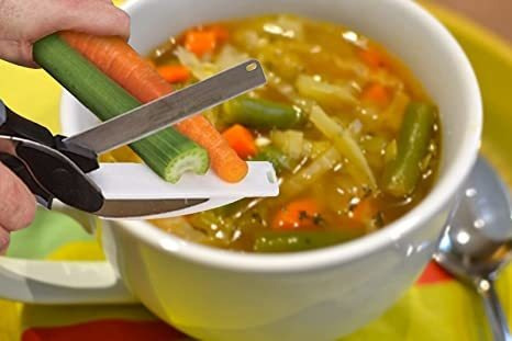 Imagen 2 de 7 de Tijeras De Cocina, Cortador De Verduras Con Tabla De