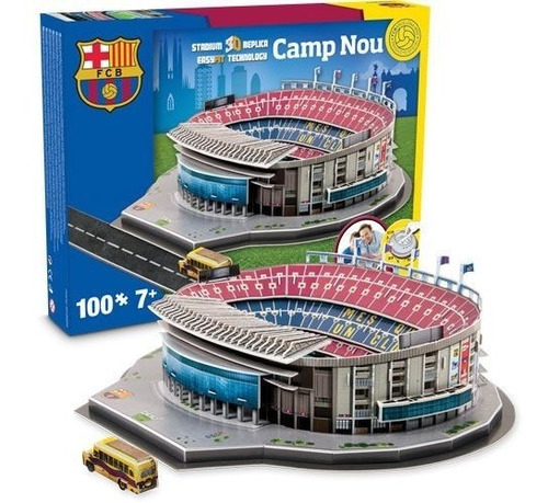 Maqueta Estadio 3d Para Armar! Cancha Barcelona !!camp Nou !