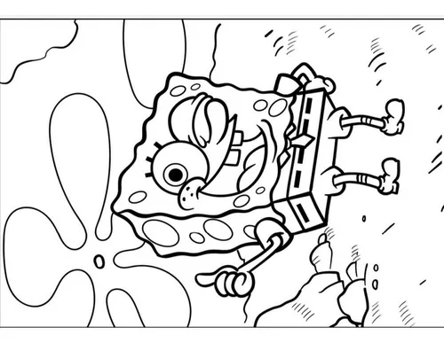 Desenhos de Bob Esponja para pintar e colorir