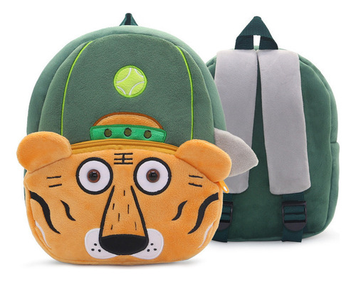 Mochila De Felpa Con Tigre De Tenis Y Animales De Dibujos An