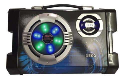 Alto-falante Deko SY-658 com bluetooth preto e azul 110V/220V 