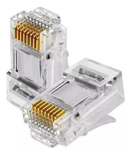 500x Conector Ethernet Rj45 Cat5e Cristal 8p8c Macho