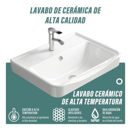 Lavabo Marmol Rectangular Minimalista Moderno Con Espejo