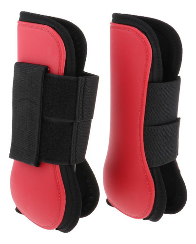 1 Par Botas De Tendón De Material Cuero Pie Delantero Rojo