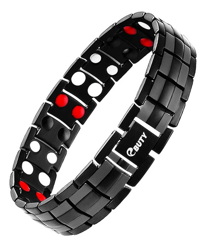 Ebuty Pulsera Para Hombre Titanio Negro Regalos De Navidad