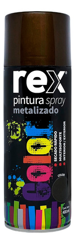 Pintura Spray Metalizado Bronce 400ml Rex 60021