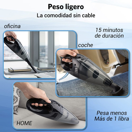 Aspiradora De Mano Portatil Para Automovil Y Hogar