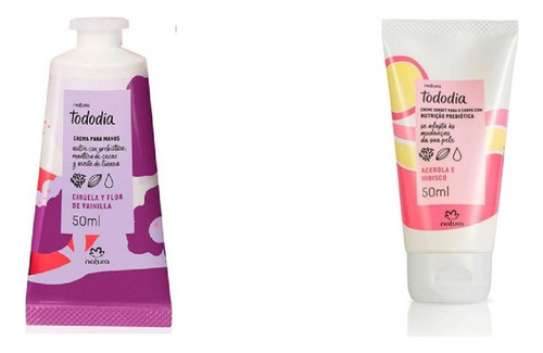 Kit 2 Cremas Ciruela Y Flor De Vainilla Acerola E Hib Natura Ciruela Flor De Vainilla Acerola E Hibisco