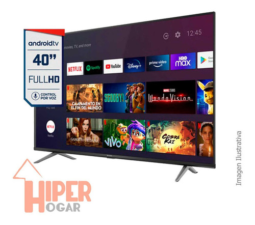 Smart TV portátil Hitachi CDH-LE40SMART19 LED Android Oreo Full HD 40" 100V/240V