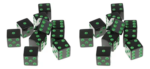 MONLEYTA 100 Dados Acrílicos De 0.315 Pulgadas Para Juegos De Mesa Estandar De Seis Caras Color Negro