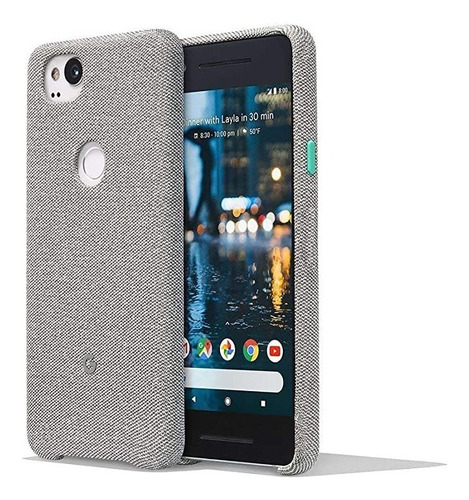 Funda Google Cemento Tela Para Pixel 2 xl, Color Gris