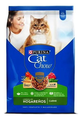 Cat Chow Concentrado Gatos Hogareños Carne 8k