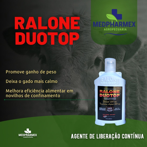 Imagem 10 de 10 de Ralone Duotop 500ml Maximo Ganho Peso Bovinos Anabol Engorda