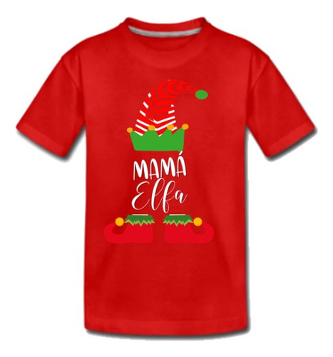 Polera Estampada De Navidad Diseño Duende Personalizado