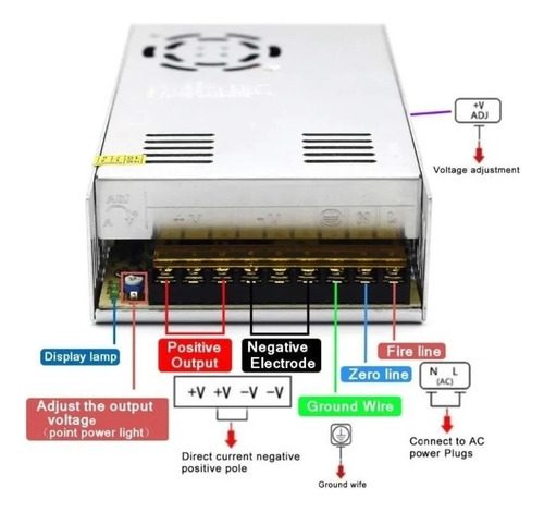 Fuente De Poder Switching 24v 25a Transformador 600w 217015