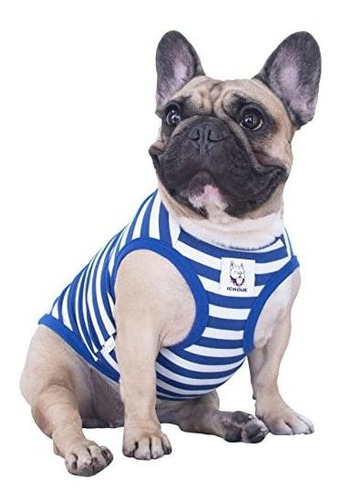 Ichoue Bulldog Inglés Camisetas A Rayas Ropa Para Perros Me