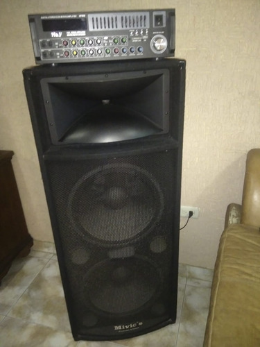 Corneta Mivic's Doble Bajo 15'' Full Rango Con Su Planta 