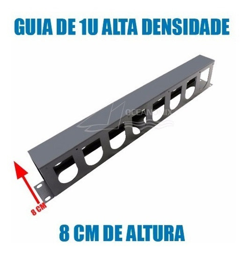 Guia De Cabo Horizontal Fechada 1u X 19 80mm Alta Densidade
