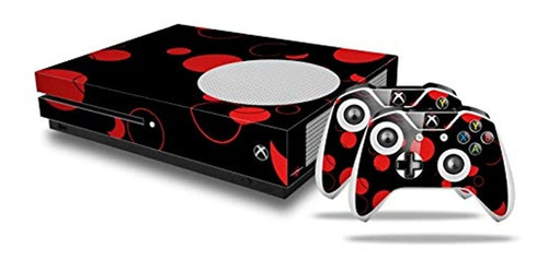 Lots Of Dots Red On Black Style Skin Set Para Xbox One S Con