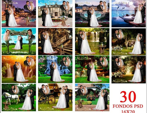 30 Plantillas Boda Psd Editables 16x20 Vol3