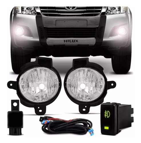 Imagen 1 de 8 de Kit Faro Auxiliar Toyota Hilux 2012 2013 2014 2015 Importado