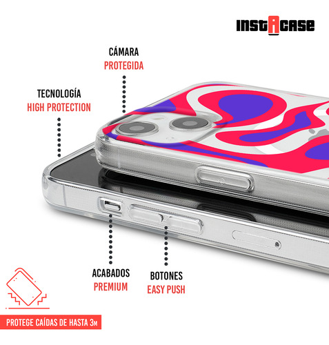 Funda Para iPhone Magsafe Tu Nombre Para Mujer Curvas Rojas
