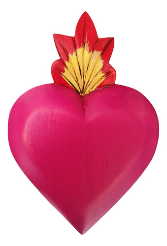 Corazon Artesanal Tradicional De 19cm Con Llama