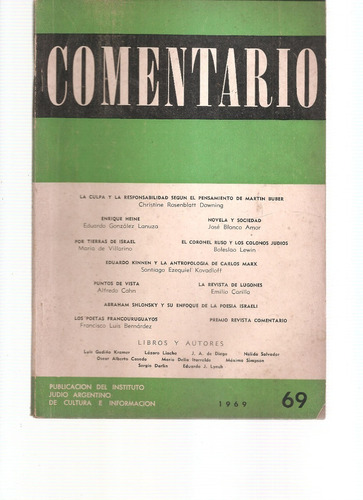 Revista Comentario Nº 69 - 1969