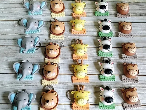 Llaveros Animales De La Selva En Porcelana Fria 50 Uni