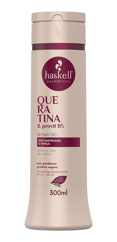 Kit Queratina Shampoo Condicionador 300ml Fortalece Haskell