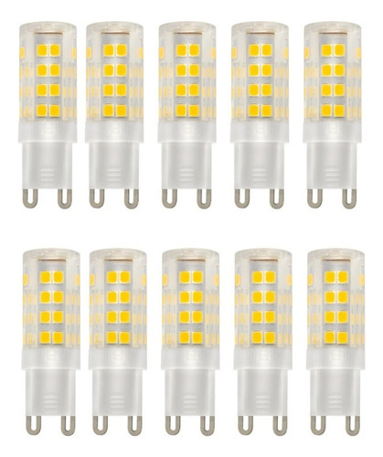 Kit Com 10 Lampadas Led 3w G9 Halopin 110v 220v 6500k Lustre