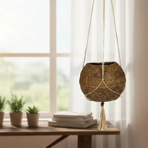 Vaso Flores Kokedama Fibra Coco Coquim Kokindama Orquídeas
