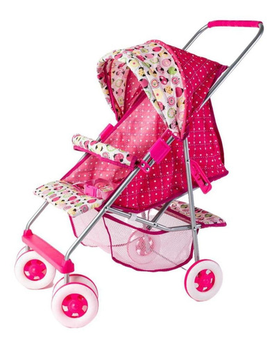 Carrinho De Boneca Bebe Reborn Luxo Milano De Ferro Rosa