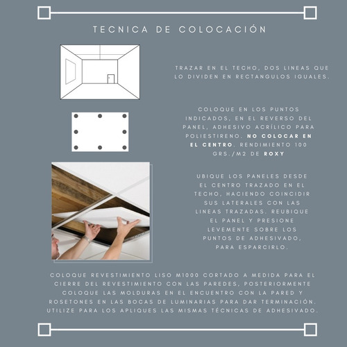 Placa Lisa Para Cielorraso Techo De Telgopor