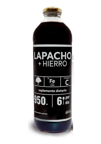 Lapacho Dorado Con Hierro Y Vitamina B6, Biofit X 950cc