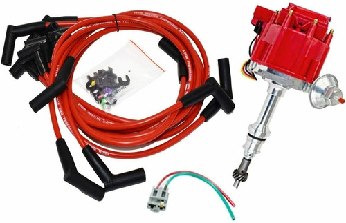 Distribuidor Ford Hei Electronico 260 289 302 V8 Cables Rojo