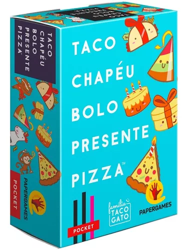 Place Games Taco Chapéu Bolo Presente Pizza + Cartas Promo Jogo de