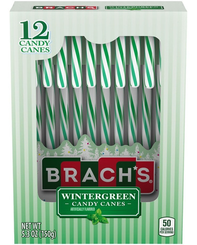 Bastones De Caramelo Brach's Wintergreen 150g Americanos
