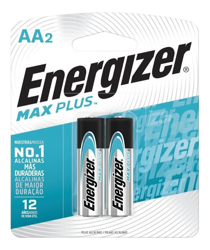 Pila Aa Alcalinas Energizer Max Plus Lr6 1.5v 2 Unidades