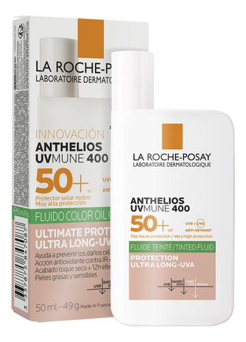 Anthelios Uvmune 400 Oil Control Fluido Con Color 50+,50ml 